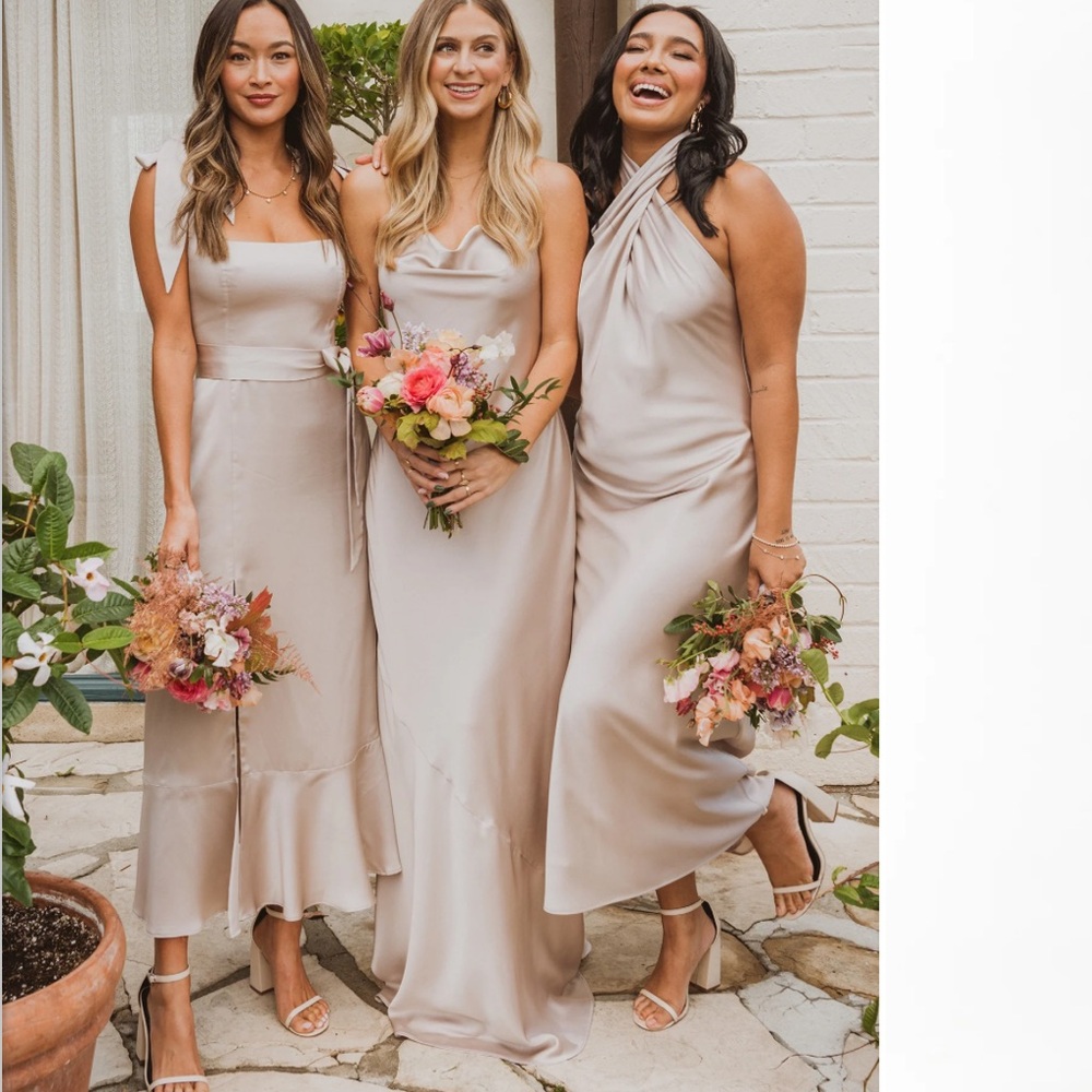 Tuscany Maxi Slip Dress ~ Show Me The Ring Luxe Satin